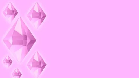 Pink background with crystals Stock Illustration