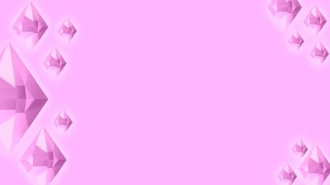 Pink background with crystals Stock Illustration