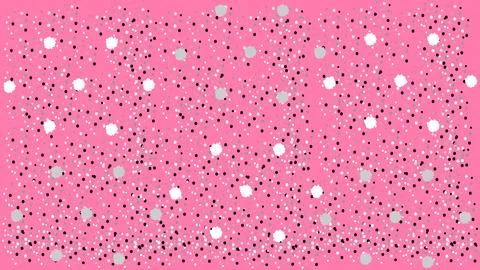 Pink background with dots. Abstract cute irregular geometric seamless vecto.. Illustrazione stock