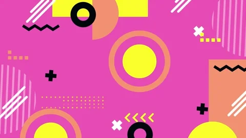 Pink background with dynamic geometric shapes interwoven with a modern and Stock Footage 295826801