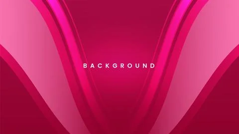 Pink background dynamic waves. Smooth and glossy texture Stock Illustration