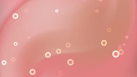 Pink background features numerous glowing translucent circles. Stock Footage 310047020