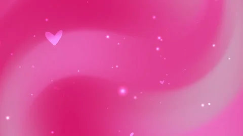 Pink background features small hearts and sparkles Stock Footage 296271534
