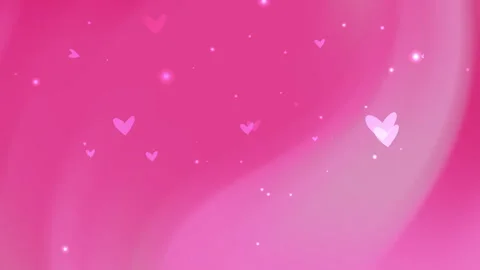 Pink background features small hearts and sparkles Stock Footage 296273595