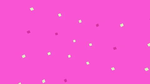 Pink background with floating small squares pattern Illustrazione stock