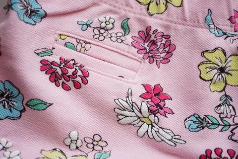 Pink background flora pattern with flowers Stock Photos