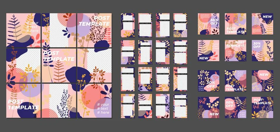 Pink background with geometric elements. Illustrazione stock