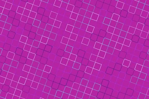 Pink background with glowing square patterns and digital dots Stock Illustration