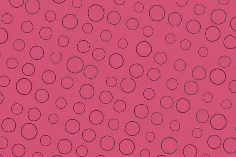 Pink background with hand-drawn circles pattern Stock Illustration