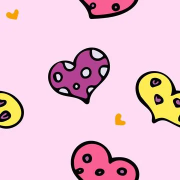 Pink background with hearts. Pattern for wrapping paper. Stock Illustration