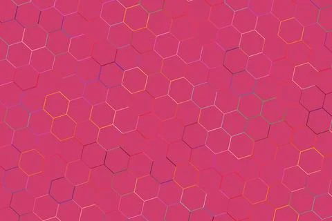 Pink background with hexagon pattern for design and art Stock Photos