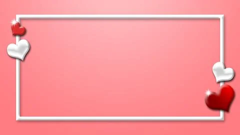 Pink background with love frame Stock Illustration