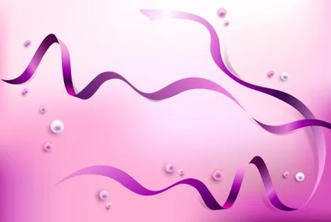 Pink background with pearls Stock Illustration