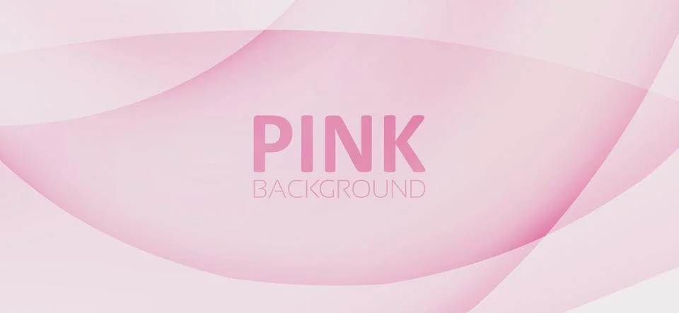 Pink background with rounded translucent shapes Illustrazione stock