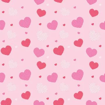 Pink background seamless pattern vector illustration. Design for love and rel Illustrazione stock