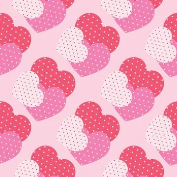 Pink background seamless pattern vector illustration. Design for love and rel Illustrazione stock