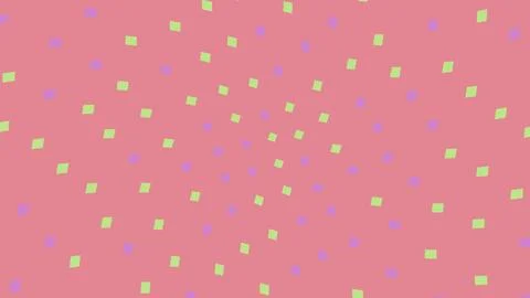 Pink background with small green and purple square pattern イラスト素材