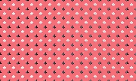 Pink background with small white and black flower pattern Stock Illustration