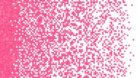 Pink background. square mosaic painted in different shades of pink Stock Illustration