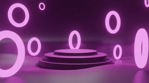 Pink background stage, 3d rendering and animation Stock Footage 154229728