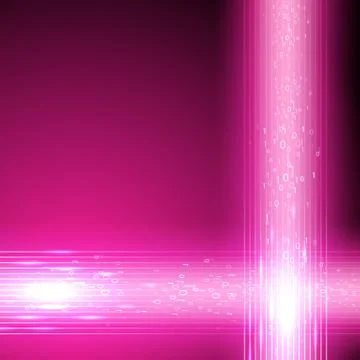 Pink background with stream of binary code Illustration
