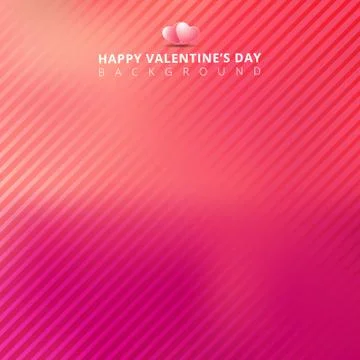 Pink background with stripes diagonal pattern for valentines day card. Stock Illustration