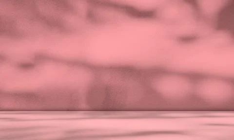Pink Background Studio Room Shadow Light Abstract Flower Spring Summer Stock Illustration