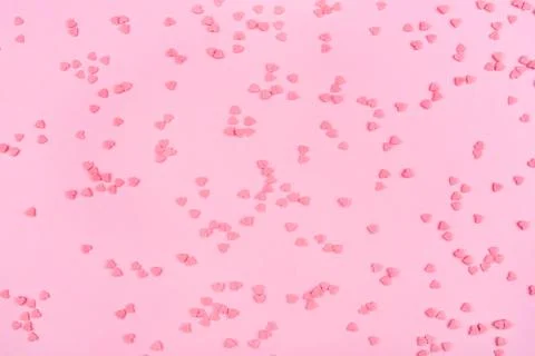 Pink background with tiny hearts. Valentine's day concept. 写真素材
