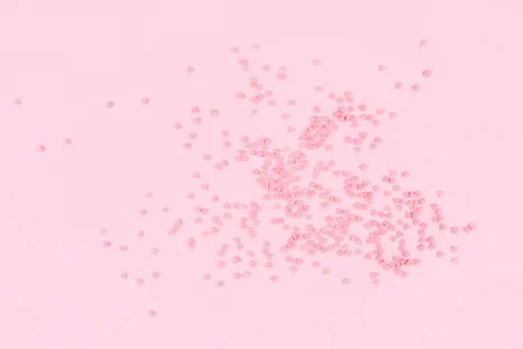 Pink background with tiny hearts. Valentines day concept. 写真素材