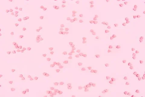 Pink background with tiny hearts. Valentines day concept. Foto stock