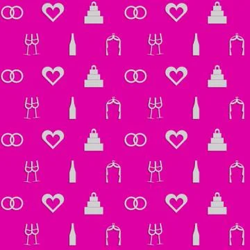 Pink background for wedding Stock Illustration