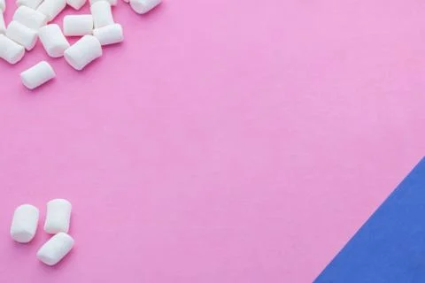 Pink background with white and blue elements Stock Photos
