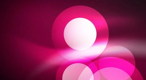 A pink background with a white circle in the middle Stock Illustration