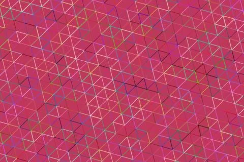 Pink background with white geometric pattern and lines Stock Illustration