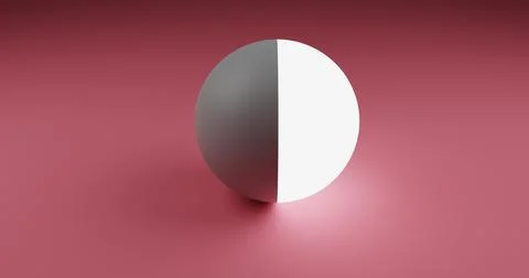 Pink Background With white light  Emission Sphere Stock Illustration