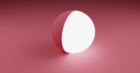 Pink Background With white light  Emission Sphere Stock Illustration