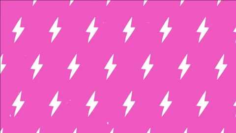 Pink background with white lightning bolts pattern. Stock Footage 291185266