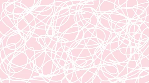 Pink background with white scribble lines looped animation Stock Footage 342177852