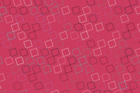 Pink background with white square outline pattern design 스톡 일러스트