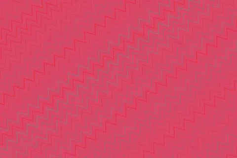 Pink background with zigzag pattern and gray lines Stock Illustration