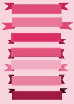 Pink Badges Stock Illustration