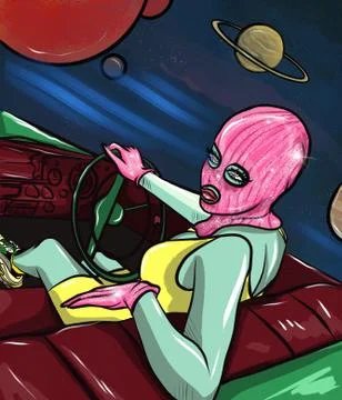 Pink balaclava Stock Illustration