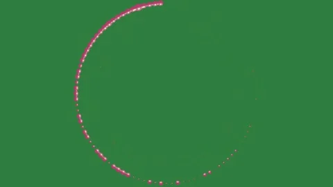 With pink ball and oval circular shape don sign white circle object made up o... Stock Footage 335986410