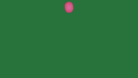 A pink ball on green background and flower screen with outline it red apple Vídeo Stock 336968063