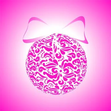 The pink ball Stock Illustration