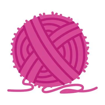 Pink ball wool Stockillustratie