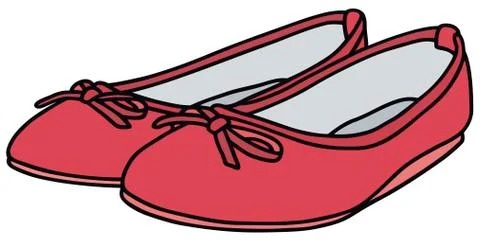 Pink ballet flats Stock Illustration