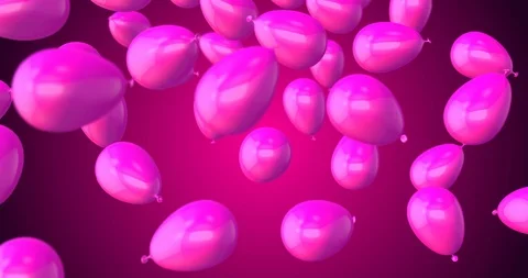 Pink balloon falling slow motion Video stock 108337064