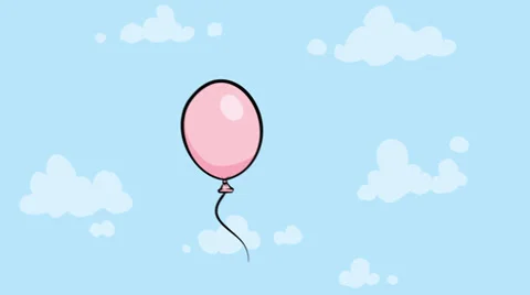 Pink Balloon Stock Footage 37610062