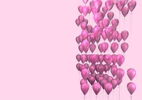 Pink balloons Stock Illustration